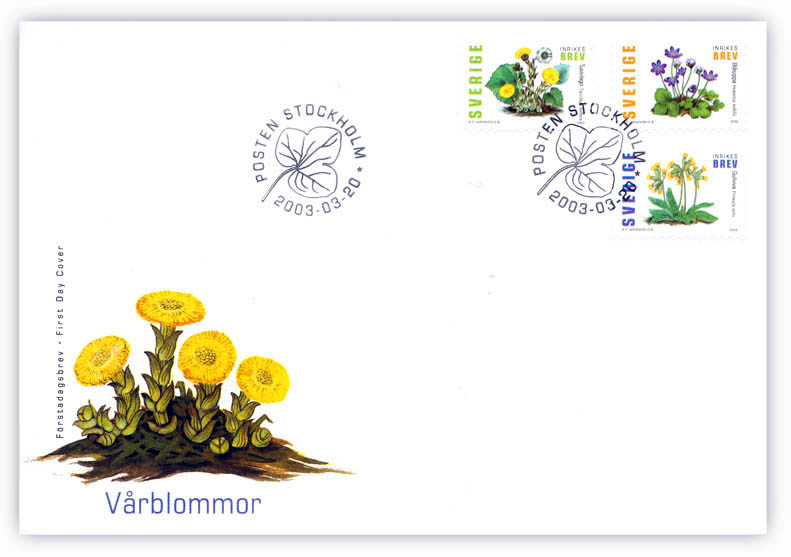 f&ouml;rstadagsbrev v&aring;rblommor